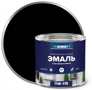 ПРОРЕМОНТ  эмаль ПФ-115 Черный 1,9 кг. /3 ТУ