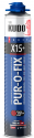 KUDO Клей-пена PUR-O-FIX X15+ EXTRA FIX унив.конструкц.проф.всесез.1000мл KUPP10B15SU/12/768