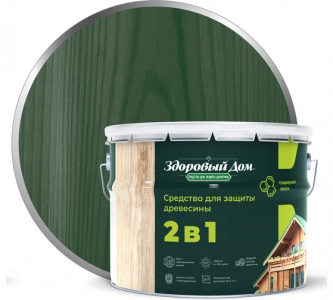 ЛАКРА Здоровый Дом 2в1 Еловая зелень  9л д/защ.средство