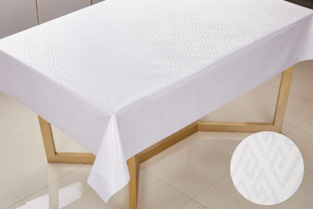 Клеенка Imperio шелкография на ткани белая 0,28мм*1,37м*20м/ZG-8556