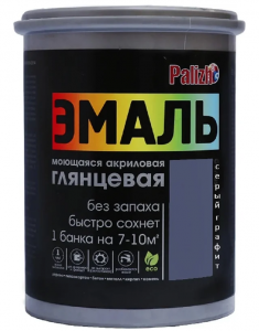 Палиж эмаль акр. глянцевая №609 серая RAL 7004 1кг/ 6 НОВИНКА