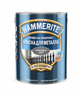 Hammerite краска Молотковая Серая 5 л. 5093480