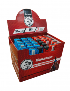 Нож со смен.лезв.1+2 лезв. 18мм (36шт в боксе) /36/144  600511 Монтажник