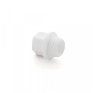 Заглушка резьбовая PPR  1/2", PN25 белый, РТП/120/10555