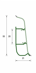 311  Классик 55мм Плинтус 2,2м Карагач Идеал /40 