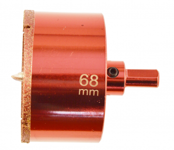 Буровая коронка алмазная с напр.сверлом по керамограниту и мрамору  68мм 154068 Hardcore