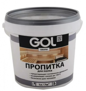 GOLsauna пропитка д/ полка бесцв. 1 л./12 НОВИНКА