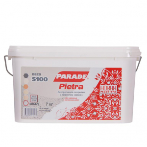 ПАРАД S100 Stone effect декоративная штукатурка Опал 7 кг