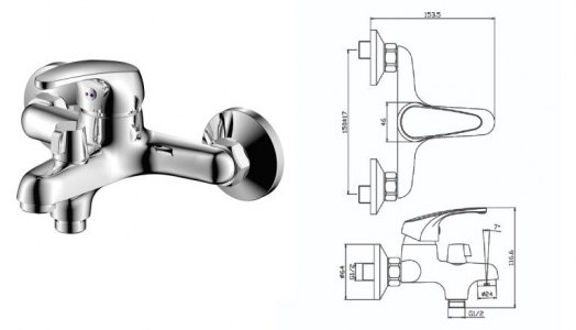 Смеситель д/ванны 02211AV  AVILA   /8 - в РАСПРОДАЖА 