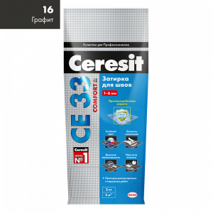 CERESIT CE33 затирка для швов Графит 2 кг./12  2092751