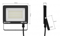 Прожектор светодиодный сетевой FL-50W6K65 50W/5/45 ФОТОН 