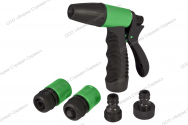 Набор для полива HL168 (4 предмета:душ-пистолет+ насадки) (уп.1/50шт) FROG TOOLS 