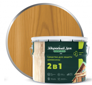 ЛАКРА Здоровый Дом 2в1 Дуб 9л д/защ.средство/1 ПОД ЗАКАЗ