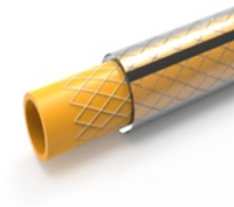 Шланг ПВХ цветной color Orange-black. 01 5/8" д.16/т.с.1,9мм(бух.25)