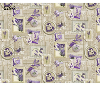 Клеенка неткан.основа с ПВХ покрытием  1,35м*20м 579/15 лаванда МАЖОР