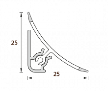 Плинтус для столешницы 3,0м  012 Бежевый/20 Идеал выведен