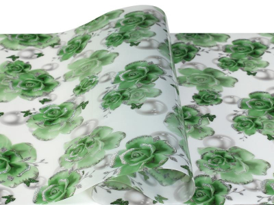 Гибкое стекло с рисунком толщ.0,6мм*0,6м*20м  CP070-5 GREE