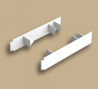 Торцевые заглушки (пара) карниза потолочного для штор 001 Белый /10 ИДЕАЛ
