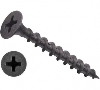 Саморез г/к дерево 3.5х41  оксид. круп.резьба (400)