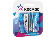 КОСМОС алкалиновые батарейки D 2 шт блистерной упак LR 20 bl/2