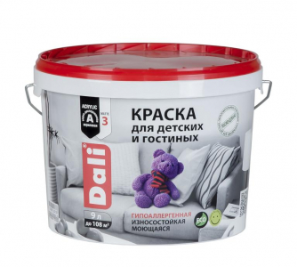 ДАЛИ для детских и гостиных 9 л.краска акр.белая 
