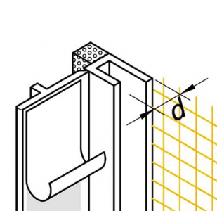 Профиль оконного примыкания 6 с сеткой 10 см, 60 шт, 2.4 м, 