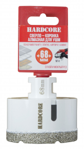 Сверло-коронка алмазная по керамограниту для УШМ  68мм 155068  Hardcore