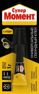 СуперМомент Универсальный клей секундный туба на мульти-карте 12х1г.  3000290