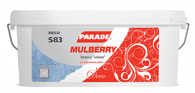 ПАРАД S83 Декор. покрытие с эф. шелка  PARADE DECO  Mulberry   4кг Россия
