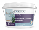 ЛАКРА эмаль акриловая   белая п/гл 2,4 кг. 