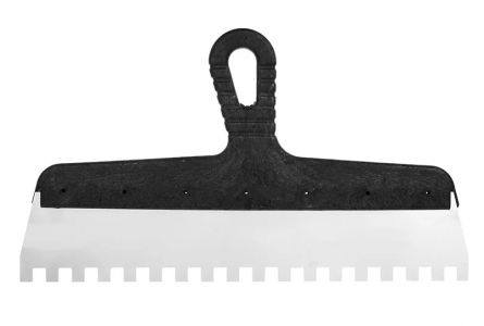 Шпатель фасадный нержавеющий 350мм зуб 10х10мм, /10 Россия  1215135 KORVUS