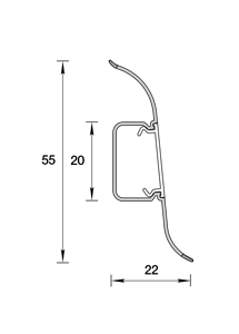 201 Комфорт Плинтус Дуб 2,2м /40 ИДЕАЛ ***** выведен