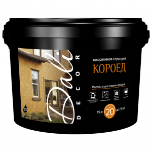ДАЛИ  декоративная штукатурка "Короед" XL   бел, ведро  15 кг