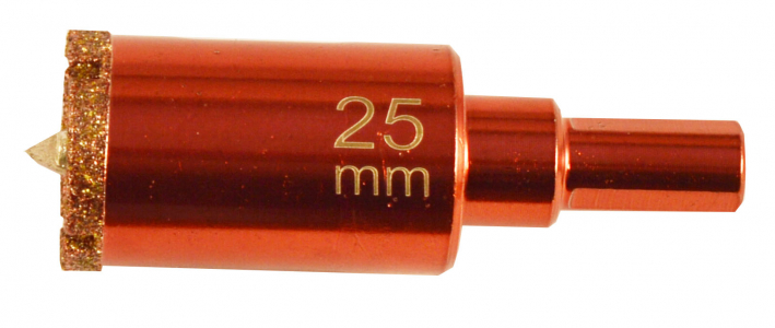 Буровая коронка алмазная с напр.сверлом по керамограниту и мрамору  25мм 154025 Hardcore