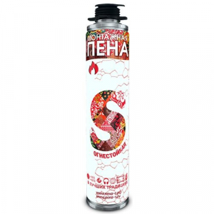 S  проф огнестойкая  пена монтажная 750 ml (TRIS) /12 РАСПРОДАЖА