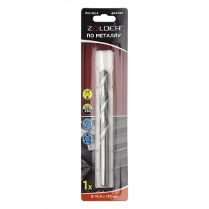 Сверло по металлу 10 мм HSS-R с цилиндр. хвост. DIN338 /100  4241101 Zolder