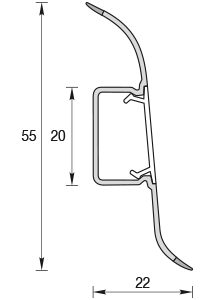 346 Комфорт Плинтус Махагон 2,5м /40 ИДЕАЛ заменяется на 2,2м