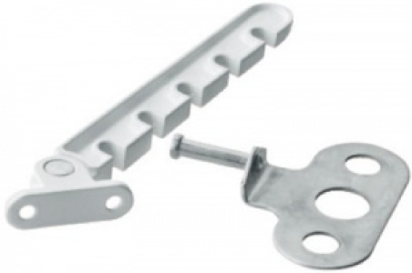 Ограничитель открывания  5-ти позиц.мет. с металл. держателем белый (100 шт.)