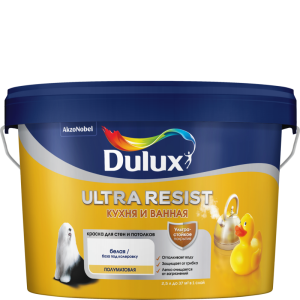 Dulux ULTRA RESIST Кухня и Ванная п/мат.BW  2,5л.  краска     5757412/5239230