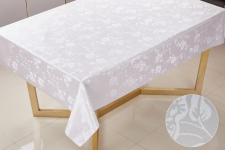 Клеенка Imperio шелкография на ткани белая 0,28мм*1,37м*20м/JG-8484B 