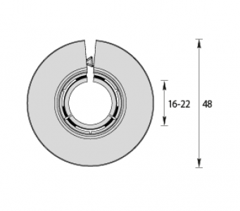 Обвод для труб универсальный 16-22мм 252 Ясень белый "Идеал"/20