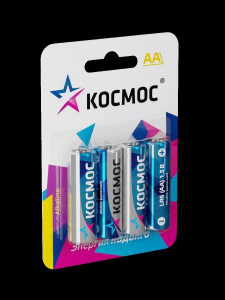 КОСМОС алкалиновые батарейки AA 4 шт блистерной упак LR 6 bl/4 CLASSIC