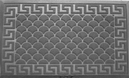 Коврик придверный с ворсом плотн. 45*75 серый