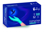 Перчатки нитрил. текстуриров.на пальцах голубые M 500/50 пар  KN002B