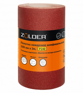 Шлиф. бумага ткан.осн. водост.зерно Р240 100мм х 3м /80 Z-113-3-240  344905 Zolder