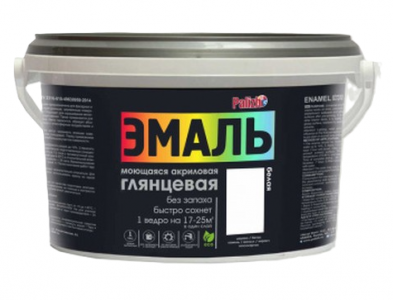 Палиж эмаль акр. глянцевая №600 белая База А 2,5кг/ 4 НОВИНКА