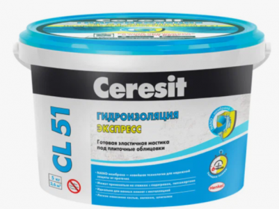 Ceresit CL 51/5 Эластичная полимерная гидроизоляция 5кг /120  2572043