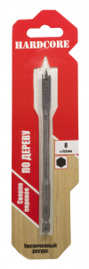 Сверло по дереву перовое  8х152мм 10/30  160815  Hardcore