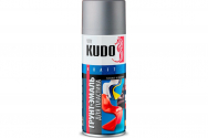 KUDO Грунт-эмаль для пластика серебристая (RAL 9006). аэрозоль ,520 ml. /12  KU-6012 Z