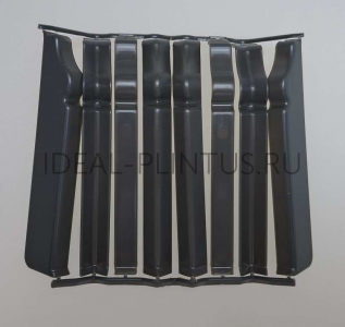 Дюра фигурный 093 Накладки для плинтуса во флоупаке 8 элеменов 80мм Графит  Идеал /1